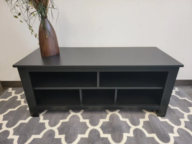 Black finish tv stand console