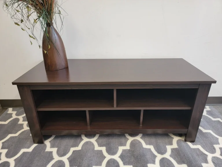 Brown tv stand console
